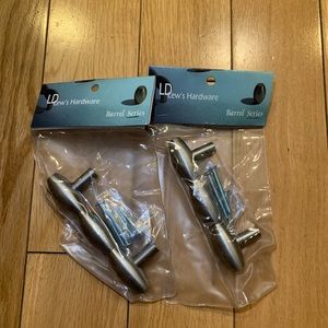 Pair of 3” brushed nickel knob